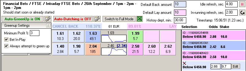 Placing second bet