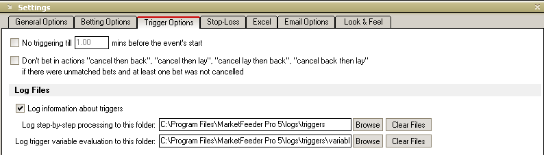 Trigger Options