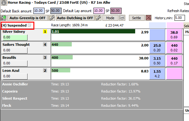 A suspended market