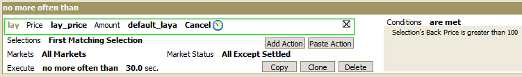 no more often than 30 sec