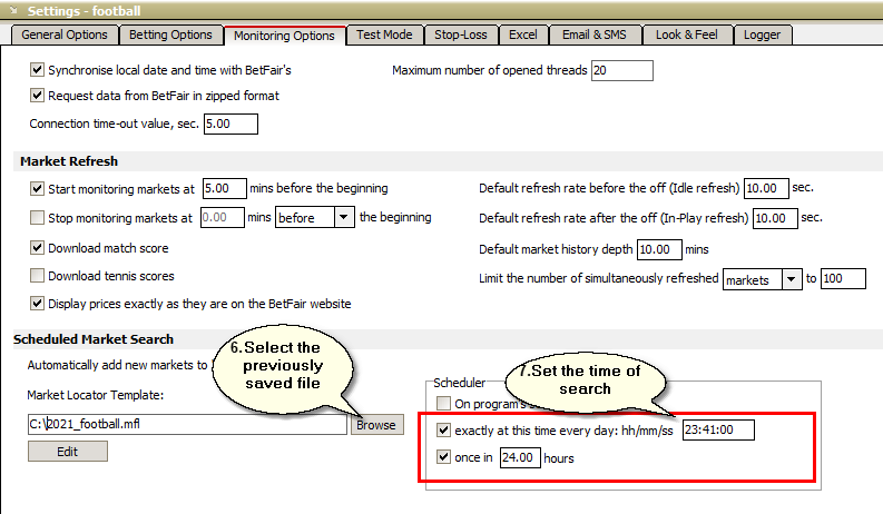 Configure Scheduled Search
