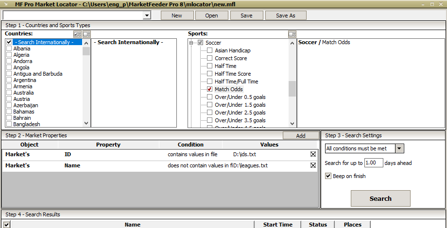Market Locator search in text file