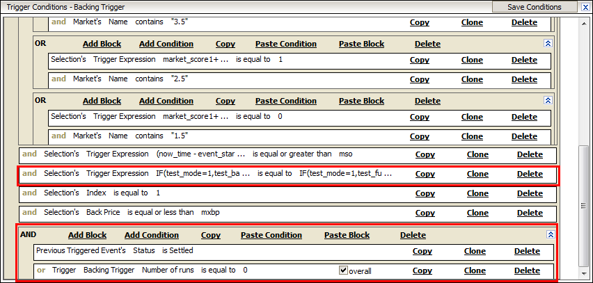 Remove these conditions to back in concurrent markets